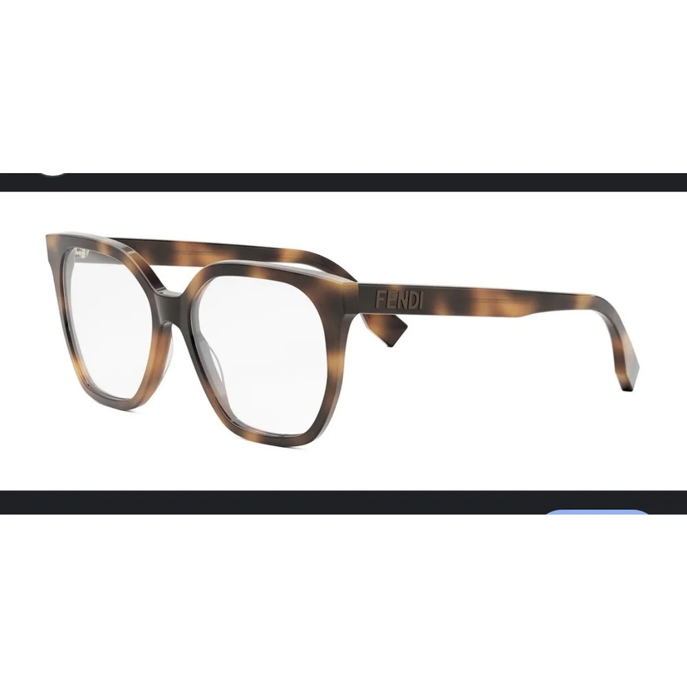 Fendi Womens Eyeglasses FE50016I 042 140 Tortoiseshell Brown Made In Italy
